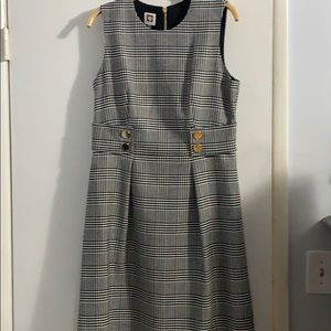Anne Klein black and white sleeveless dress